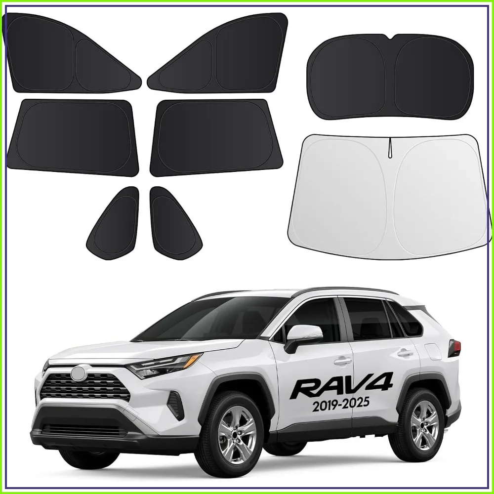8PCS Full Set Window Sunshade for Toyota RAV4 2019-2025 - 7-Layer Ice-Crystal Tech, Blocks Heat & UV, Privacy, Baby, Camping
8PCS Full Set Window Sunshade for Toyota RAV4 2019-2025 - 7-Layer Ice-Crystal Tech, Blocks Heat & UV, Privacy, Baby, Camping