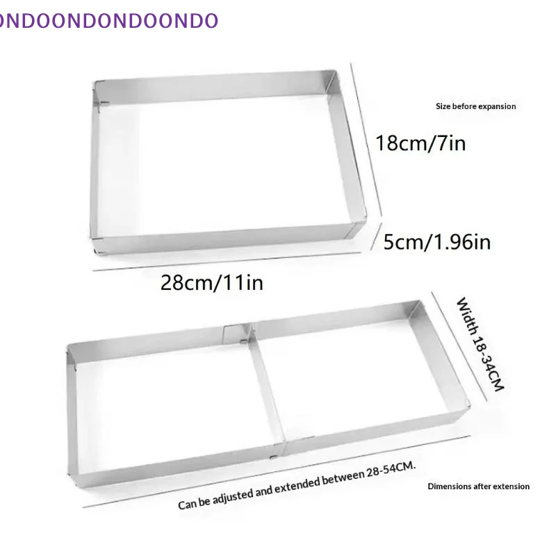 Rectangular Cake Mold Ring Adjustable 16 to 30cm Durable Pastry Mousse Bakeware for Custom Cake Home Baking
Rectangular Cake Mold Ring Adjustable 16 to 30cm Durable Pastry Mousse Bakeware for Custom Cake Home Baking