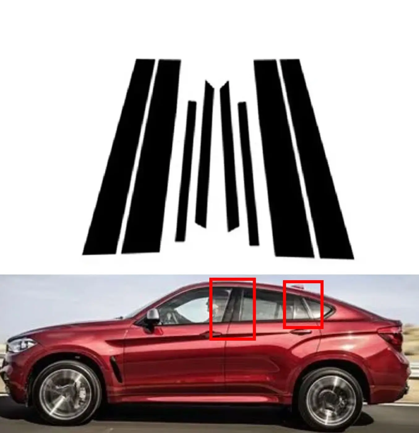 8pcs Glossy Black Pillar Posts For BMW X6 F16 2015 2016-2019 2018 2017 Window Trim Cover Decal StickersExterior Accessory
8pcs Glossy Black Pillar Posts For BMW X6 F16 2015 2016-2019 2018 2017 Window Trim Cover Decal StickersExterior Accessory