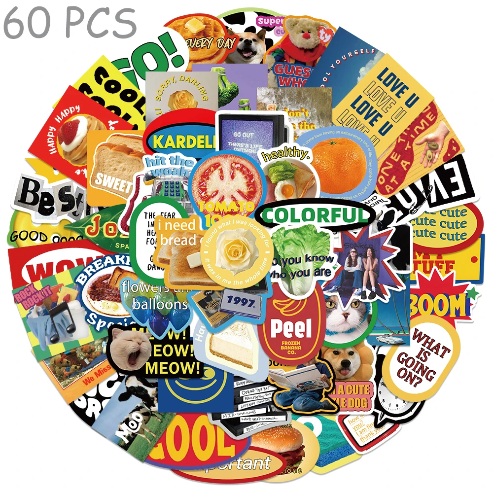 60pcs Retro Style Stickers Cartoon Graffiti Aesthetic Decals For Phone Laptop Skateboard Suitcase Guitar Waterproof Stickers
60pcs Retro Style Stickers Cartoon Graffiti Aesthetic Decals For Phone Laptop Skateboard Suitcase Guitar Waterproof Stickers