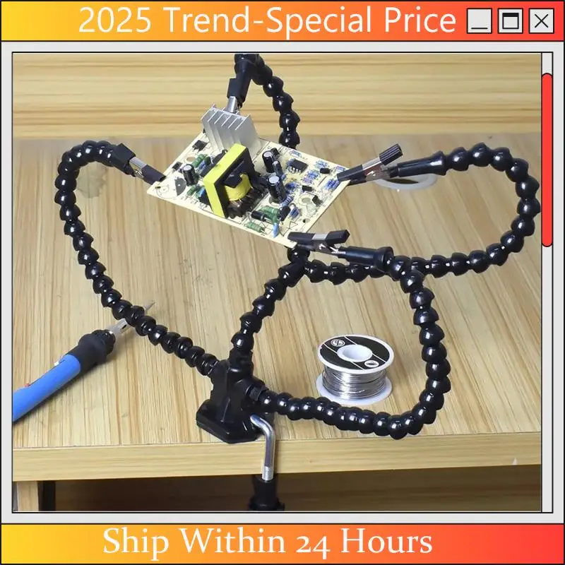 A61Z Deals Helping Hands Soldering Third Hand PCB Circuit Board Holder Flexible Arms With Desk Clamp Base For Electronic Boards
A61Z Deals Helping Hands Soldering Third Hand PCB Circuit Board Holder Flexible Arms With Desk Clamp Base For Electronic Boards