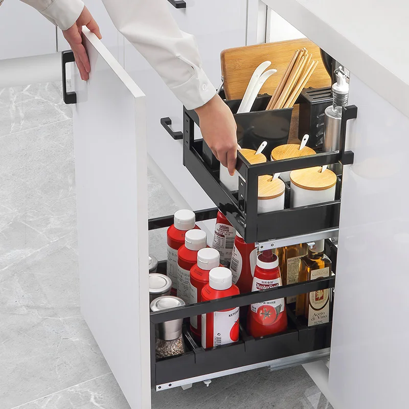 Basket Kitchen Cabinet Stainless Steel Drawer Type Seasoning Basket Kitchen Cabinet Layered Pull Blue Storage Inner Shelf
Basket Kitchen Cabinet Stainless Steel Drawer Type Seasoning Basket Kitchen Cabinet Layered Pull Blue Storage Inner Shelf