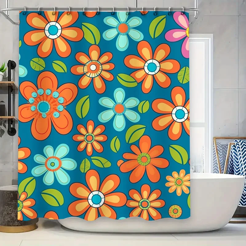 Modern Bathroom DecorFloral Shower Curtain Set for Bathrooms Waterproof Fabric with Rod Pocket Blue Orange Green Colorful Patter
Modern Bathroom DecorFloral Shower Curtain Set for Bathrooms Waterproof Fabric with Rod Pocket Blue Orange Green Colorful Patter