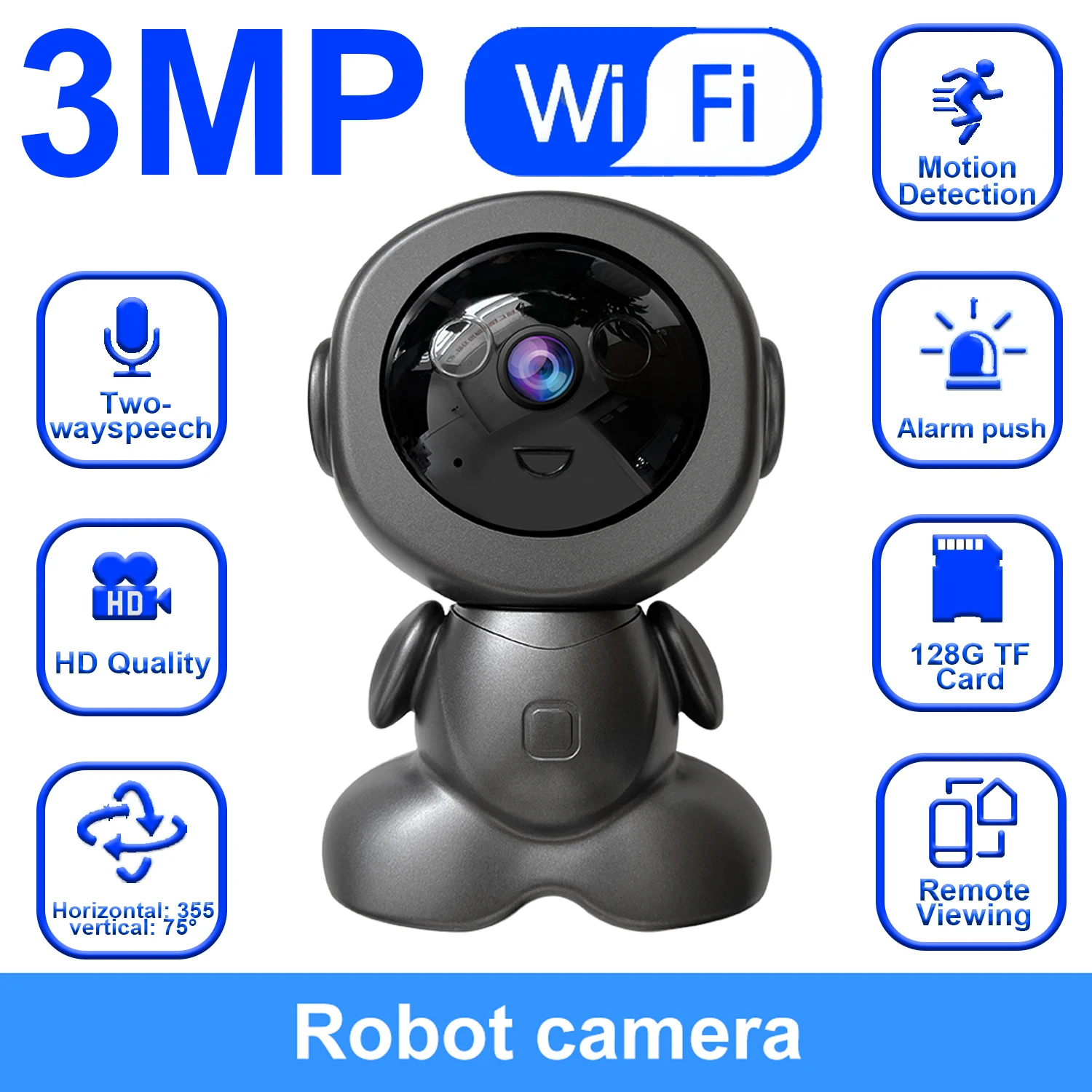 NEW Wifi Wireless Security Camera Indoor HD Smart Home Surveillance Robot PTZ Camera Auto Tracking Night Vision Pet Baby Monitor
NEW Wifi Wireless Security Camera Indoor HD Smart Home Surveillance Robot PTZ Camera Auto Tracking Night Vision Pet Baby Monitor