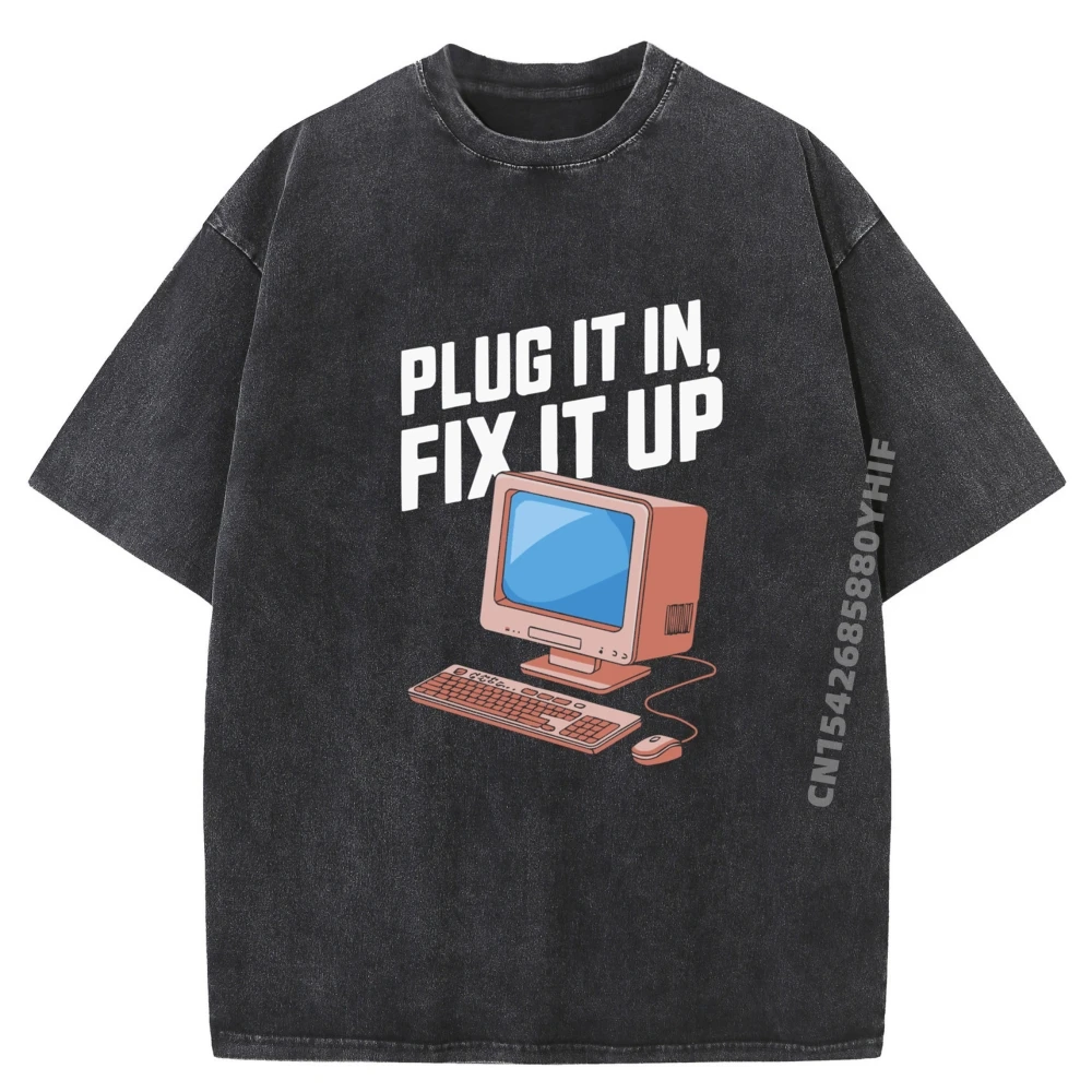 Tech Support Profession Troubleshooting Computer Graphic T-shirts Men Tops & Tees Retro Washed Tee-Shirts
Tech Support Profession Troubleshooting Computer Graphic T-shirts Men Tops & Tees Retro Washed Tee-Shirts