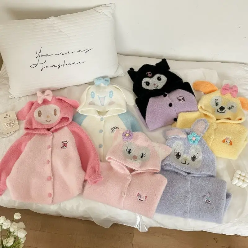 Kawaii Cinnamoroll My Melody Kuromi Sanrio Children Cute Cartoon Comfortable Warm Sweater Student Knitted Coat Cloak for Kids
Kawaii Cinnamoroll My Melody Kuromi Sanrio Children Cute Cartoon Comfortable Warm Sweater Student Knitted Coat Cloak for Kids