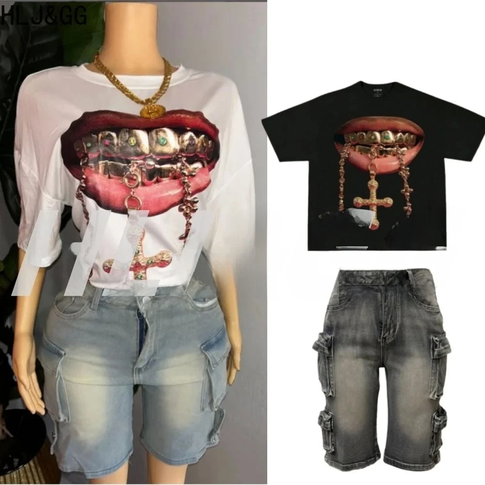Y2K Fashion Pattern Printed Two Piece Set Women's T-Shirt CleanFit Waist-Cinching PU Leather Nine-Quarter Sleeve Top
Y2K Fashion Pattern Printed Two Piece Set Women's T-Shirt CleanFit Waist-Cinching PU Leather Nine-Quarter Sleeve Top