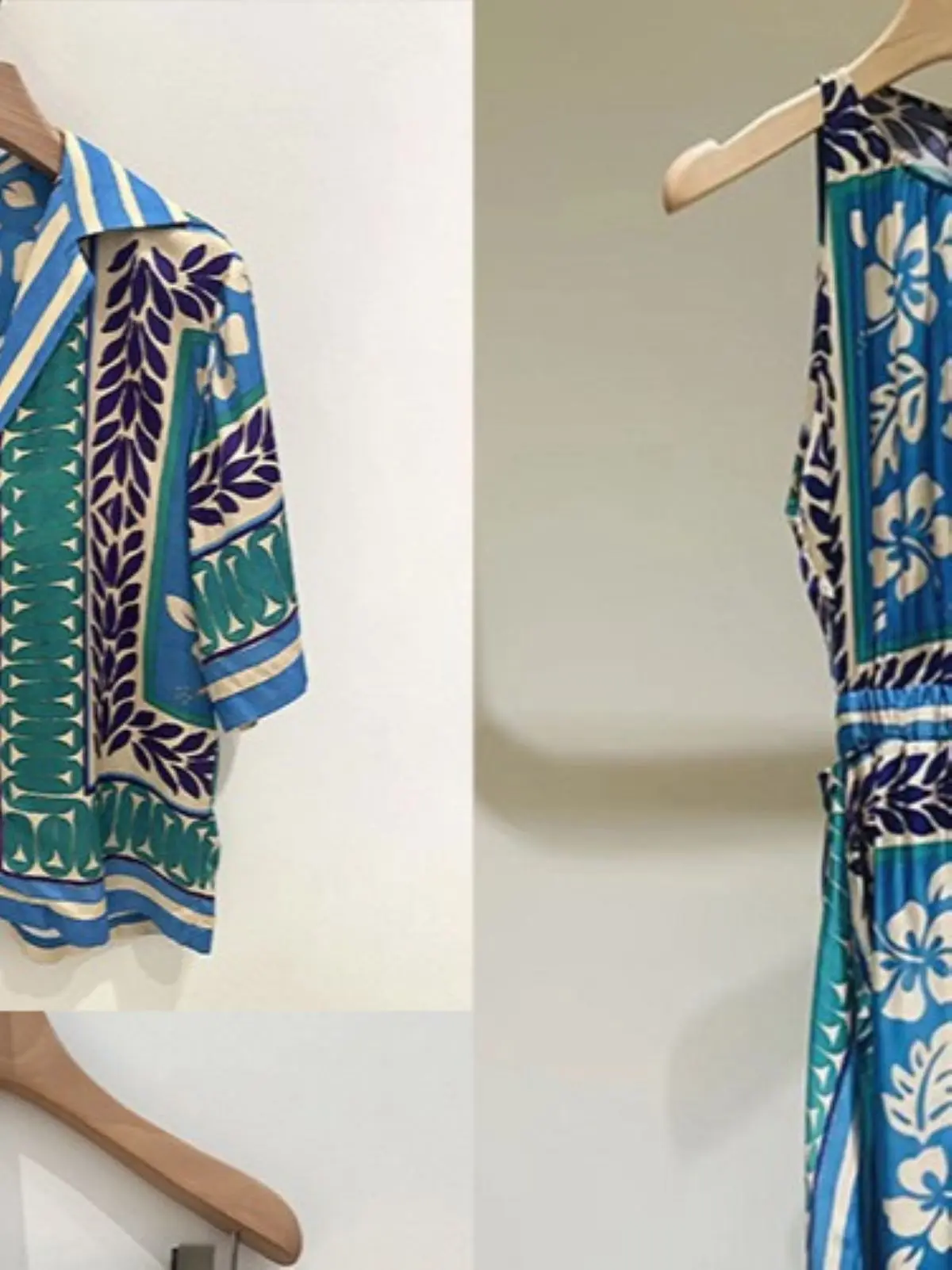 Spring/Summer Women Polo Neck Tropical Print Set Short Sleeve Shirt + Drawstring Shorts + Sleeveless Hign Waist Maxi Dress
Spring/Summer Women Polo Neck Tropical Print Set Short Sleeve Shirt + Drawstring Shorts + Sleeveless Hign Waist Maxi Dress