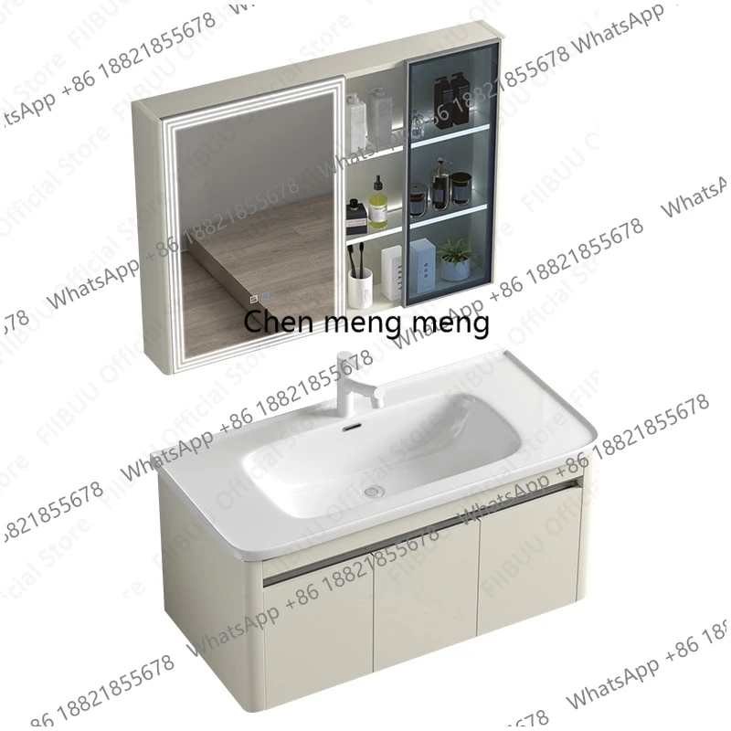 Modern Bathroom Vanities Cabinet with Integrated Ceramic Wash Sink Basin Combo Wall Mounted Floating Mirror Cabinet Faucet Drain
Modern Bathroom Vanities Cabinet with Integrated Ceramic Wash Sink Basin Combo Wall Mounted Floating Mirror Cabinet Faucet Drain