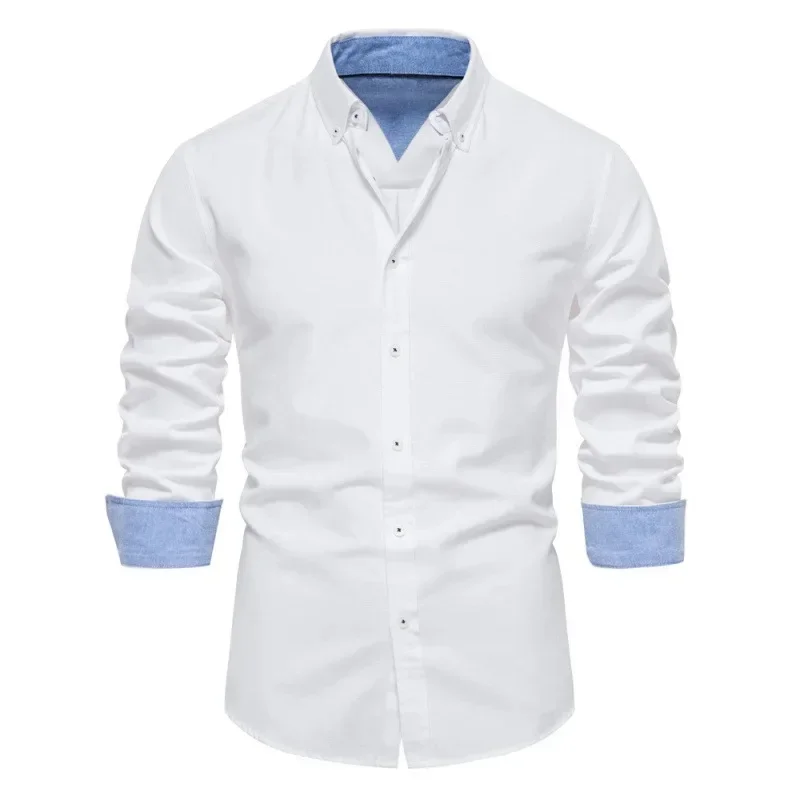 Slim Fit Casual Men's Shirt Long Sleeve Pure Color European Size Fashionable Top for Spring And Autumn Wear
Slim Fit Casual Men's Shirt Long Sleeve Pure Color European Size Fashionable Top for Spring And Autumn Wear