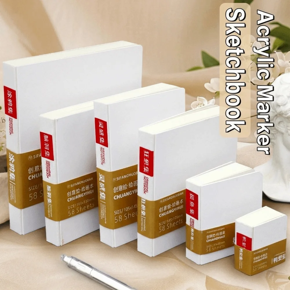 High-quality Thick Paper Paint Book 58 Sheets Not Transparent to Ink Sketchbook Portable Inspiration Record Draw Book Office
High-quality Thick Paper Paint Book 58 Sheets Not Transparent to Ink Sketchbook Portable Inspiration Record Draw Book Office