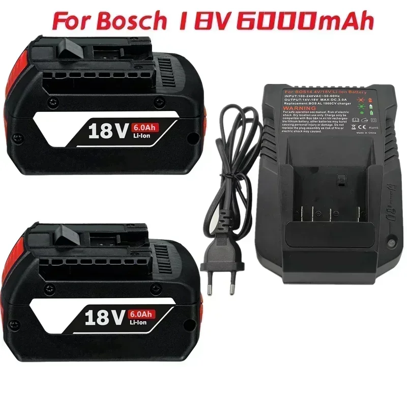 1-3PSC 18V Battery For Bosch GBA 18V 6.0Ah Lithium BAT609 BAT610G BAT618 BAT618G 17618-01 BAT619G BAT622 SKC181-202L +charger
1-3PSC 18V Battery For Bosch GBA 18V 6.0Ah Lithium BAT609 BAT610G BAT618 BAT618G 17618-01 BAT619G BAT622 SKC181-202L +charger