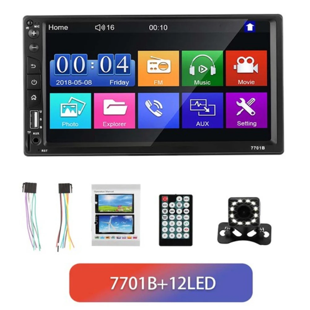 Автомагнитола 2 Din с сенсорным экраном 7 дюймов, HD 1080P, MP5, Bluetooth, USB, AUX, FM
Автомагнитола 2 Din с сенсорным экраном 7 дюймов, HD 1080P, MP5, Bluetooth, USB, AUX, FM