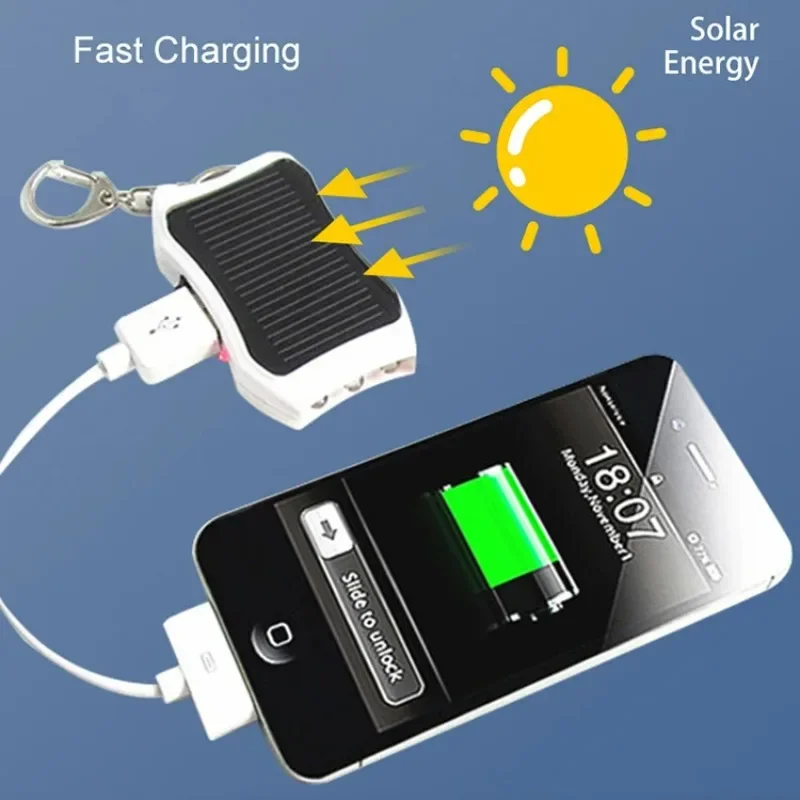 1200mAh Outdoor Emergency Mobile Phone Fast Charging Portable Charger Mini Ultra Slim Keychain Solar Power Banks with LED Lights
1200mAh Outdoor Emergency Mobile Phone Fast Charging Portable Charger Mini Ultra Slim Keychain Solar Power Banks with LED Lights