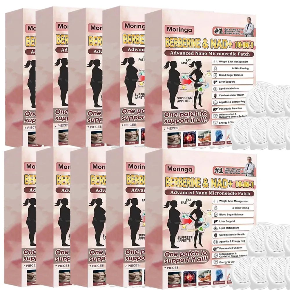 1-10X Moringa Berberine & NAD+ 10-in-1 Advanced Nano Microneedle Patch - Dual-effect Weight & Fat Management For Men Women Daily
1-10X Moringa Berberine & NAD+ 10-in-1 Advanced Nano Microneedle Patch - Dual-effect Weight & Fat Management For Men Women Daily