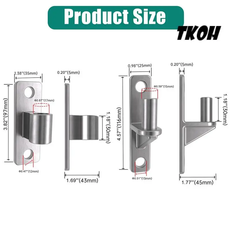 TKOH-Gate Hinges, 304 Stainless Steel Gate Hinge, One-Piece Heavy Duty 5/8 Inch Pin,For Farm Gates,Load-Bearing Up To 600 Lbs
TKOH-Gate Hinges, 304 Stainless Steel Gate Hinge, One-Piece Heavy Duty 5/8 Inch Pin,For Farm Gates,Load-Bearing Up To 600 Lbs