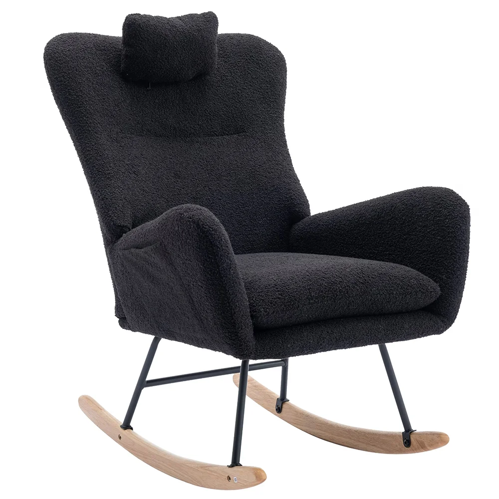 35.5 inch Rocking Chair,Soft Houndstooth Fabric Leather Fabric Rocking Chair for Nursery,Comfy Wingback Glider Rocker with Safe
35.5 inch Rocking Chair,Soft Houndstooth Fabric Leather Fabric Rocking Chair for Nursery,Comfy Wingback Glider Rocker with Safe