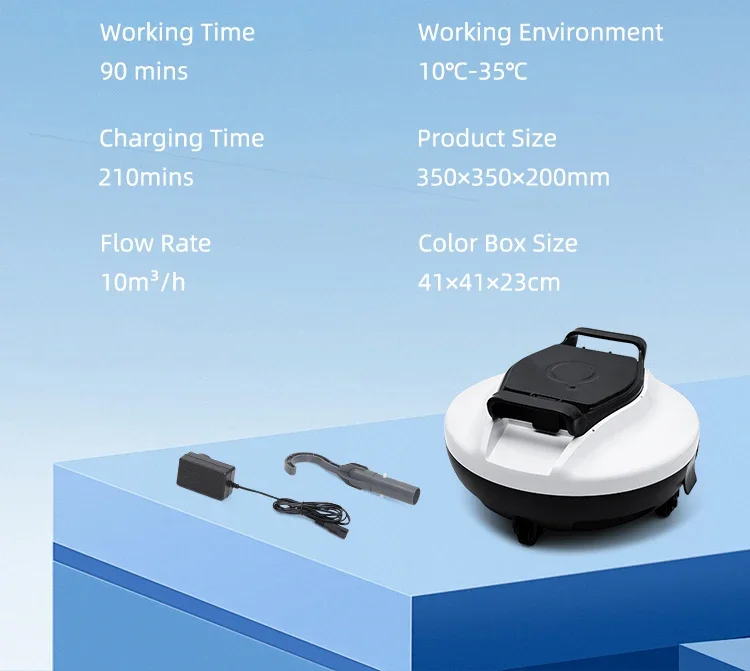 Pool Robotic Cleaner Cordless Cleaning Robot Automatic Vacuum Pool Cleaner Robot Cleaner for Swimming Pool
Pool Robotic Cleaner Cordless Cleaning Robot Automatic Vacuum Pool Cleaner Robot Cleaner for Swimming Pool
