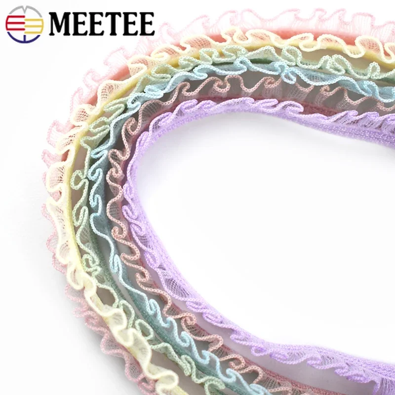 10/20/45M Meetee 6mm Ruffled Elastic Band Trim Lace Clothes Waist Stretch Tape Fabric Dress Bra Strap Decorative Edge Rope Craft
10/20/45M Meetee 6mm Ruffled Elastic Band Trim Lace Clothes Waist Stretch Tape Fabric Dress Bra Strap Decorative Edge Rope Craft