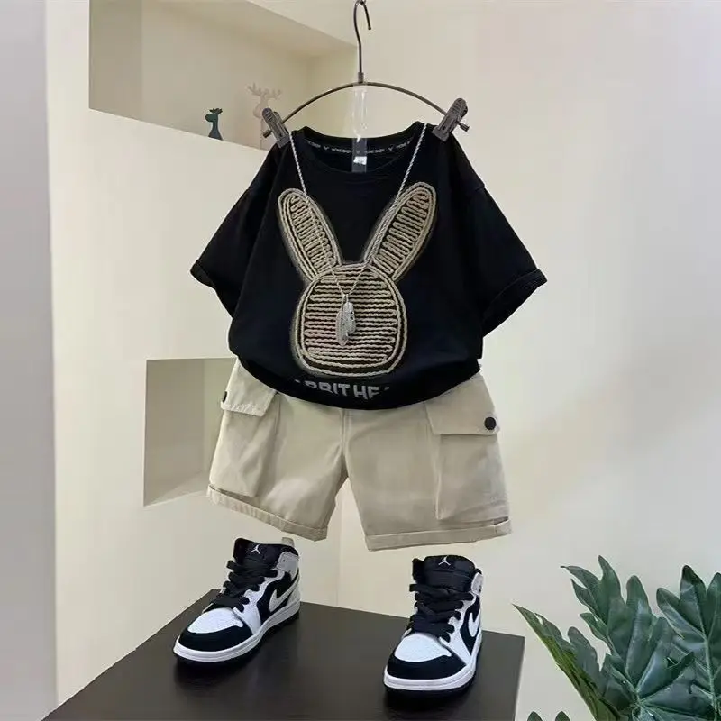 Baby Boy Clothes Set T-shirt+Shorts Kids Boy Summer Clothing Set Cute rabbit Baby Boy Outfit Set Toddler Tee Shirt Pants
Baby Boy Clothes Set T-shirt+Shorts Kids Boy Summer Clothing Set Cute rabbit Baby Boy Outfit Set Toddler Tee Shirt Pants