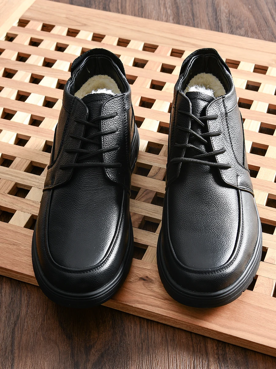 Men's Winter Thickened Fleece Lined Belted Casual Leather Shoes Warm round Toe Rubber Outsole Youth Business Leisure Shoes
Men's Winter Thickened Fleece Lined Belted Casual Leather Shoes Warm round Toe Rubber Outsole Youth Business Leisure Shoes