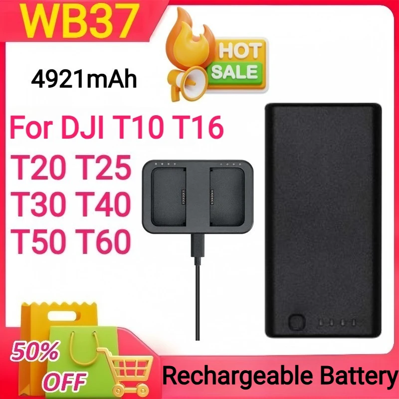 4920mAh WB37 For DJI T10 T16 T20 T25 T30 T40 T50 T60 M210 M300 M600 MG-1A MG-1S Drone Battery+ Charger
4920mAh WB37 For DJI T10 T16 T20 T25 T30 T40 T50 T60 M210 M300 M600 MG-1A MG-1S Drone Battery+ Charger
