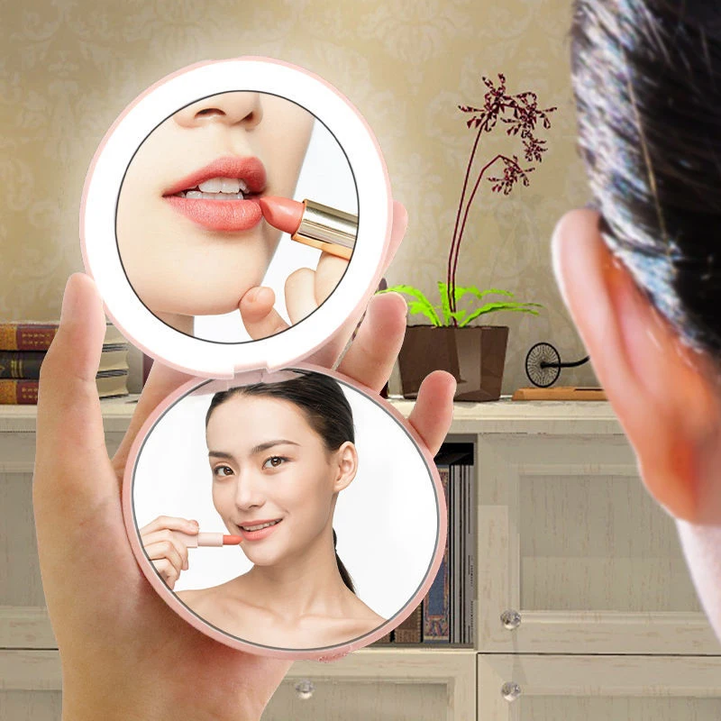 Светодиодное дорожное зеркало для макияжа, компактное зеркало с подсветкой 3,5 дюйма, ручное двухстороннее портативное складное зеркало для карманного кошелька, сумки
Светодиодное дорожное зеркало для макияжа, компактное зеркало с подсветкой 3,5 дюйма, ручное двухстороннее портативное складное зеркало для карманного кошелька, сумки