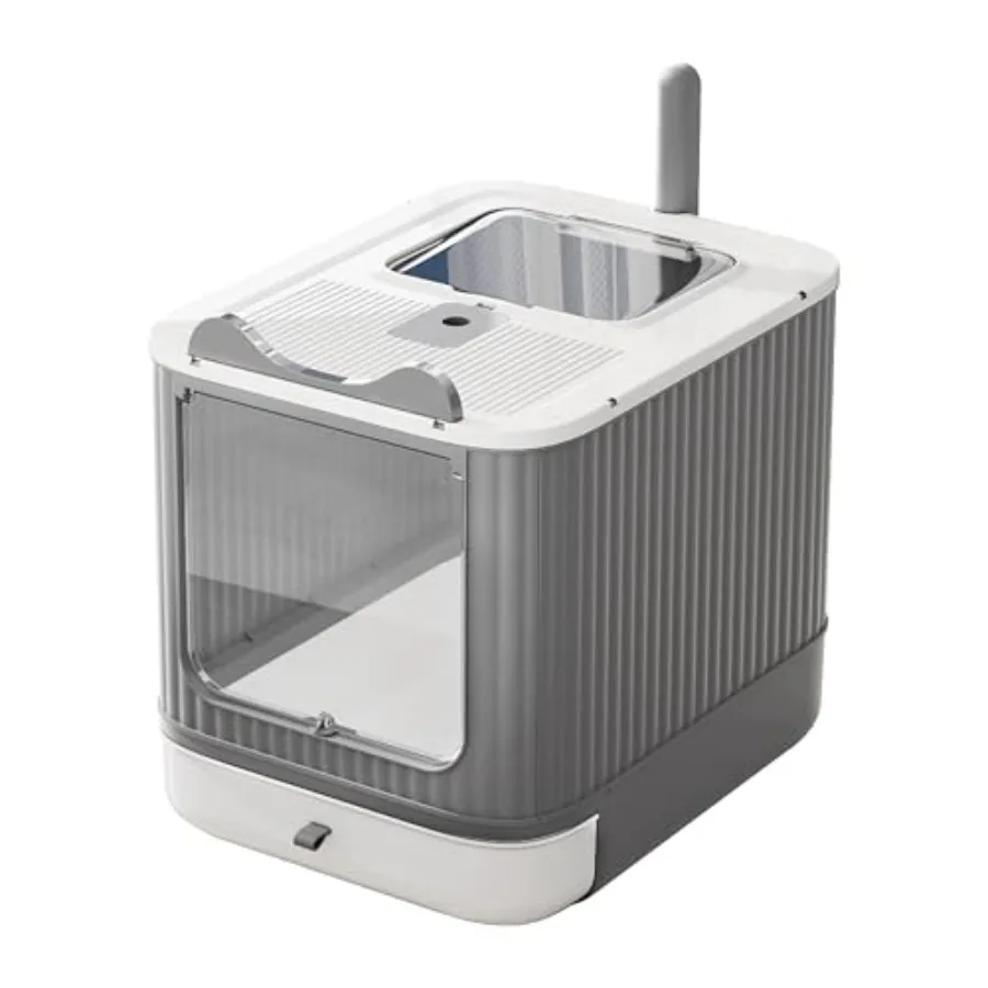 Upgraded Fully Enclosed Cat Litter Box with Lid Covered Cat Box Enclosure Anti-Splashing Easy to Clean Kitty Litter Boxes with
Upgraded Fully Enclosed Cat Litter Box with Lid Covered Cat Box Enclosure Anti-Splashing Easy to Clean Kitty Litter Boxes with