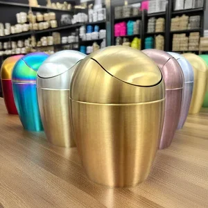 Mini Stainless Steel Trash Can 304 Oval Swing Lid Desktop Waste Bin Small Colorful Garbage Container For Office Bathroom Table
Mini Stainless Steel Trash Can 304 Oval Swing Lid Desktop Waste Bin Small Colorful Garbage Container For Office Bathroom Table