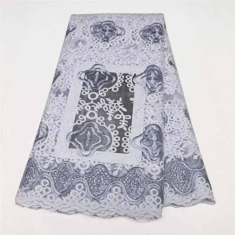 Double Color African Lace Fabric 5 Yards With Sequins High Quality 2023 French Tulle Embroidery Mesh Material For Nigerian Robe
Double Color African Lace Fabric 5 Yards With Sequins High Quality 2023 French Tulle Embroidery Mesh Material For Nigerian Robe