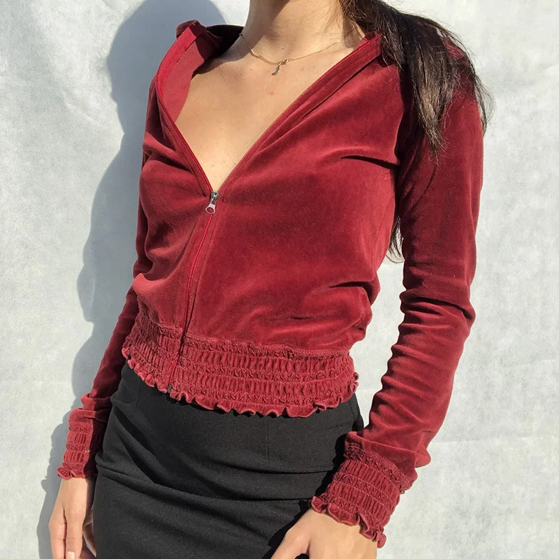 Casual Elegant Sports Style 2022 Autumn Hooded Zipper Loose Long-sleeved Velvet Zipper Cardigan Y2k Solid Color Hoodie Jacket
Casual Elegant Sports Style 2022 Autumn Hooded Zipper Loose Long-sleeved Velvet Zipper Cardigan Y2k Solid Color Hoodie Jacket