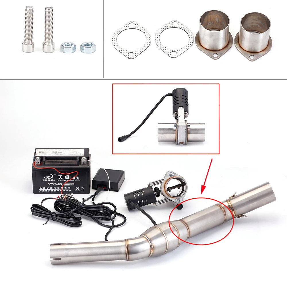 Motorcycle Exhaust System 51mm Locomotive Sound Valve Electronic SwitQK Button Control Electronically controlled valve
Motorcycle Exhaust System 51mm Locomotive Sound Valve Electronic SwitQK Button Control Electronically controlled valve