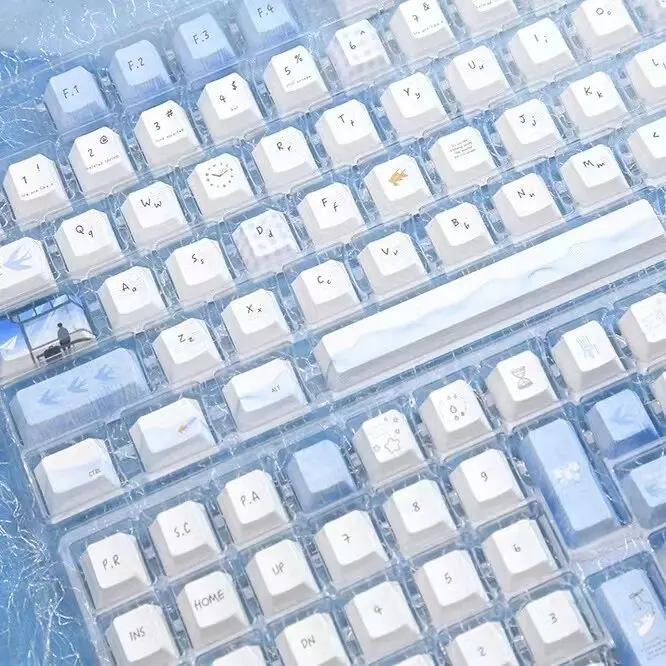 Blue keycap sublimation pbt light blue simple keycap for magnetic axis Wooting keyboard
Blue keycap sublimation pbt light blue simple keycap for magnetic axis Wooting keyboard