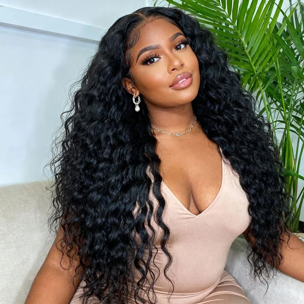 Natural Black Water Wave Lace Frontal Pre Plucked Wigs Human Hair Curly Wave 13x4 13x6 Hd Lace Front Brazilian Wig For Women
Natural Black Water Wave Lace Frontal Pre Plucked Wigs Human Hair Curly Wave 13x4 13x6 Hd Lace Front Brazilian Wig For Women