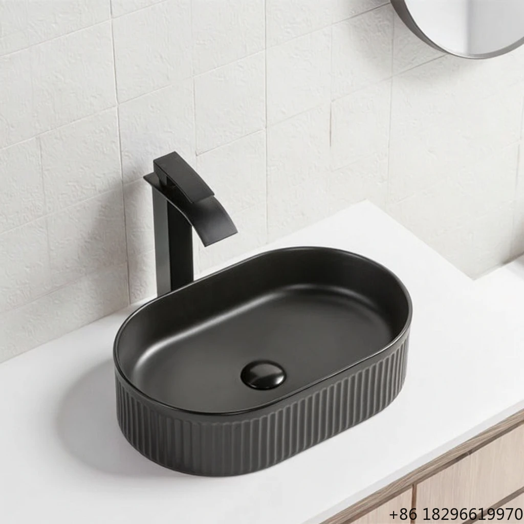 Matte Black Handmade Ceramic Oval Toilet Basin Countertop Sink for Hotel Villa Bathroom
Matte Black Handmade Ceramic Oval Toilet Basin Countertop Sink for Hotel Villa Bathroom