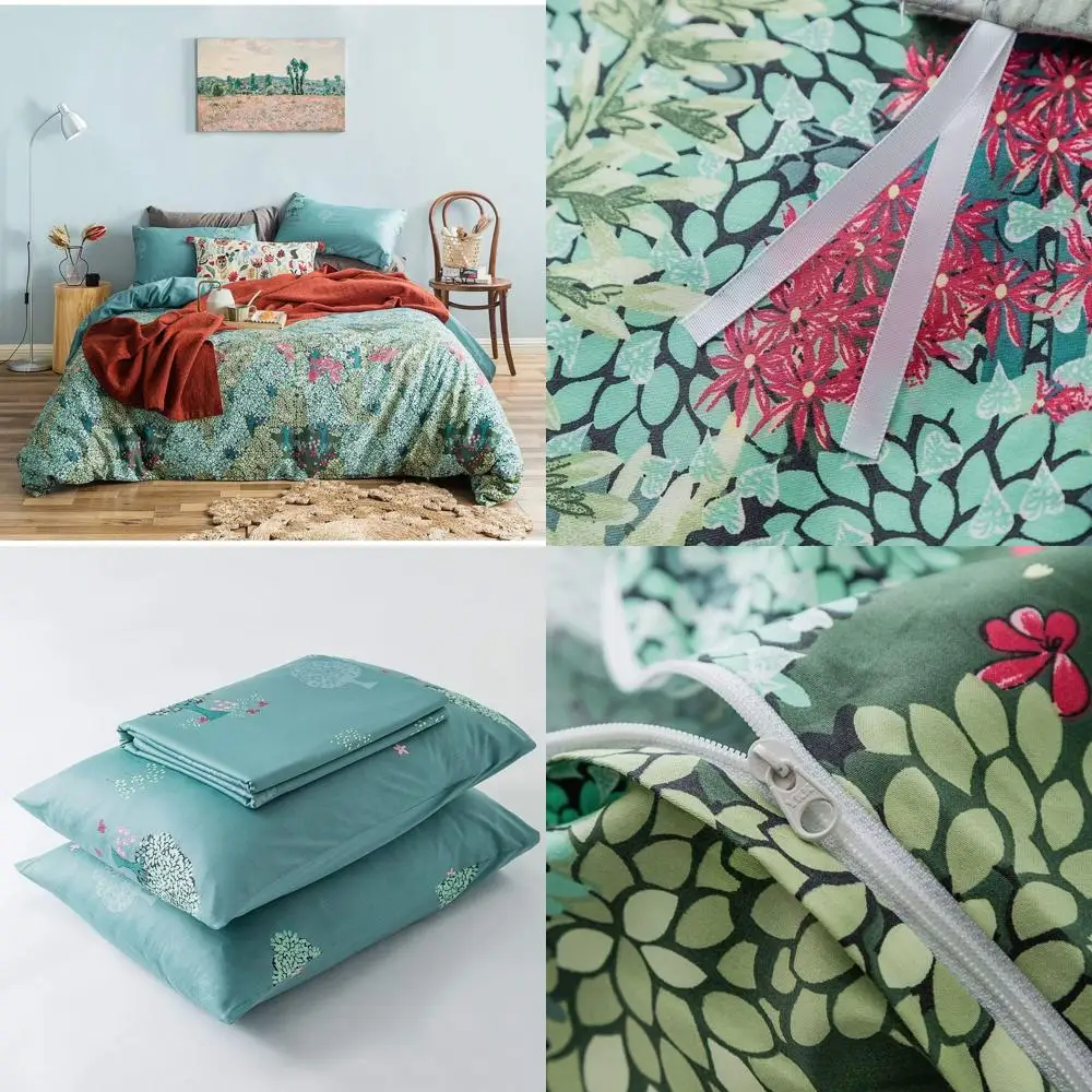 Комплект постельного белья King Size из 100% египетского хлопка, 3 предмета: пододеяльник с принтом «Листья пальмы» (бирюзово-зеленый), на молнии, с завязками, 2 наволочки.
Комплект постельного белья King Size из 100% египетского хлопка, 3 предмета: пододеяльник с принтом «Листья пальмы» (бирюзово-зеленый), на молнии, с завязками, 2 наволочки.