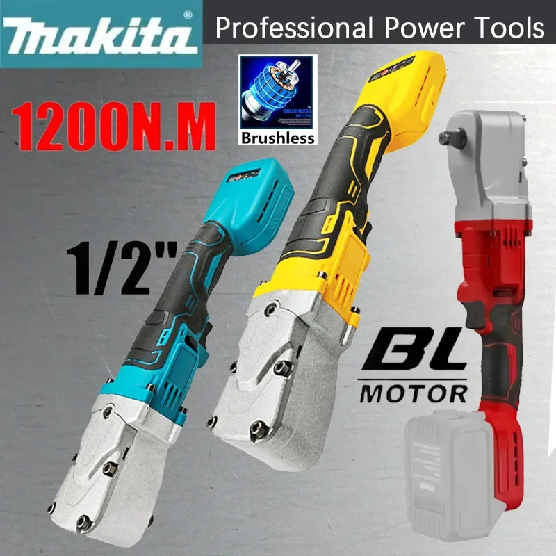 Makita 20V Battery Brushless Ratchet Wrench 1200NM Electric Cordless Driver 1/2'' Removal Screw Nut Tools for Milwaukee/DeWALT
Makita 20V Battery Brushless Ratchet Wrench 1200NM Electric Cordless Driver 1/2'' Removal Screw Nut Tools for Milwaukee/DeWALT