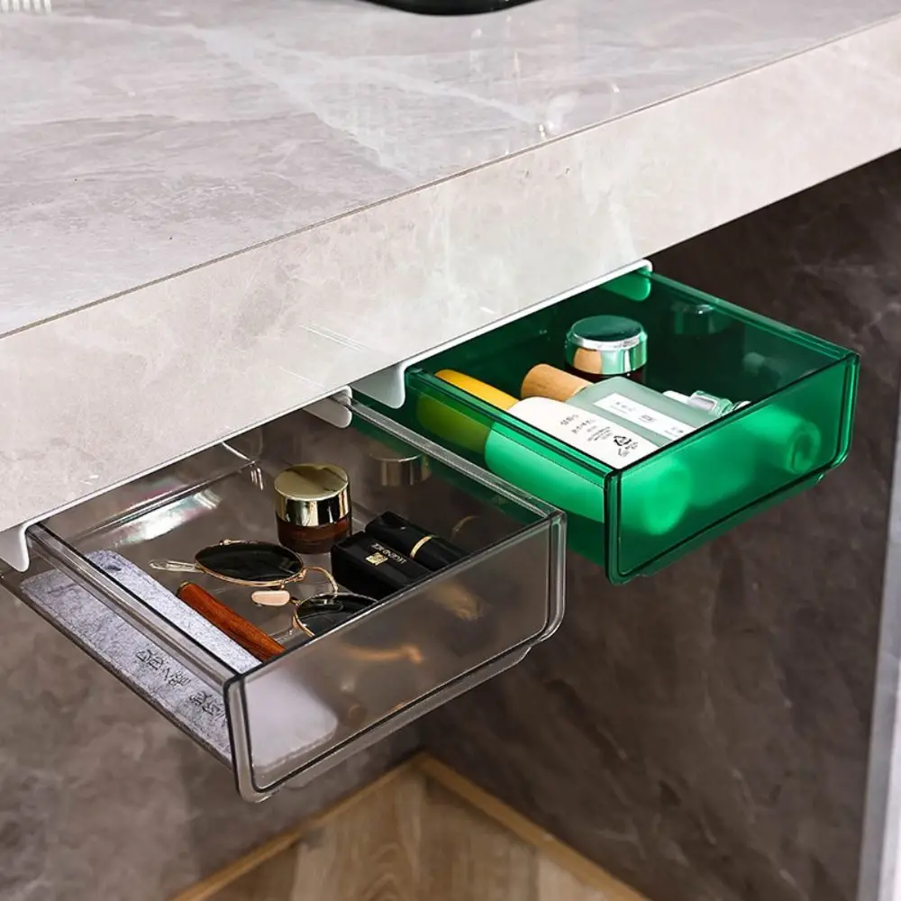 Transparent Table Shelf Storage Box Large Capacity Multifunction Under Desk Drawer Space-saving Self-Adhesive Undertable Drawer
Transparent Table Shelf Storage Box Large Capacity Multifunction Under Desk Drawer Space-saving Self-Adhesive Undertable Drawer