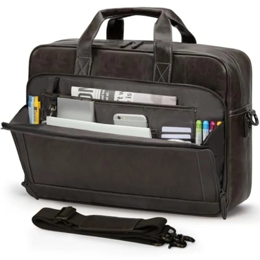 Mens Laptop Bag 16 Inch Leather Briefcase Vintage Messenger Bag for Men Large Crossbody Shoulder Office Computer Bag Retro Coll
Mens Laptop Bag 16 Inch Leather Briefcase Vintage Messenger Bag for Men Large Crossbody Shoulder Office Computer Bag Retro Coll