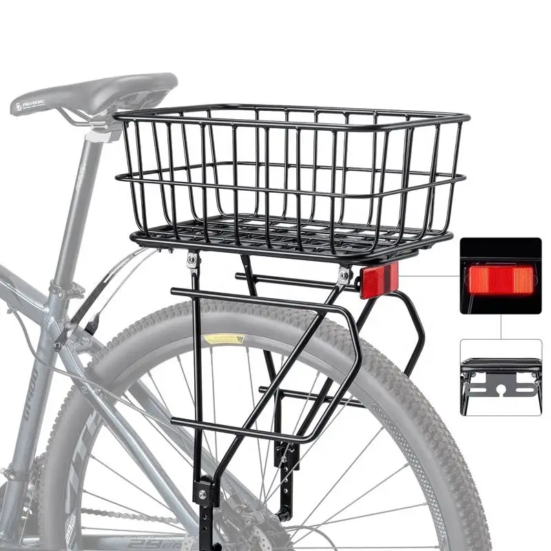 General Aluminum Alloy Large Size Reflective Bicycle Shelf Mountain Road Bicycle Rear Frame with Basket
General Aluminum Alloy Large Size Reflective Bicycle Shelf Mountain Road Bicycle Rear Frame with Basket