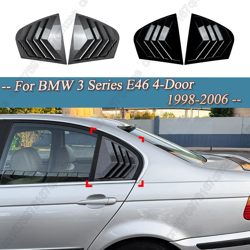 Car Rear Side Window Stickers For BMW 3 Series E46 4-Door 1999-2006 Car Louver Air Vents Windshield Decoration Cover ABS Tuning
Car Rear Side Window Stickers For BMW 3 Series E46 4-Door 1999-2006 Car Louver Air Vents Windshield Decoration Cover ABS Tuning