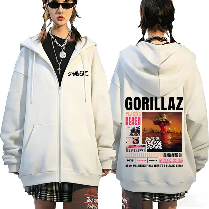 Rock Band Gorillaz The Mountain Tour 2026 Zipper Hoodie Men Women Fashion Retro Zip Up Jacket Men's Oversized Zip Up Sweatshirt
Rock Band Gorillaz The Mountain Tour 2026 Zipper Hoodie Men Women Fashion Retro Zip Up Jacket Men's Oversized Zip Up Sweatshirt