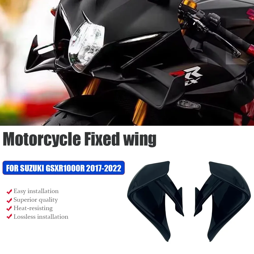 New Motorcycle Fixed Wing Fairing Accessories GSX-R1000 Winglets For SUZUKI GSXR1000R GSXR1000S 2017-2022 Aerodynamics Aileron
New Motorcycle Fixed Wing Fairing Accessories GSX-R1000 Winglets For SUZUKI GSXR1000R GSXR1000S 2017-2022 Aerodynamics Aileron