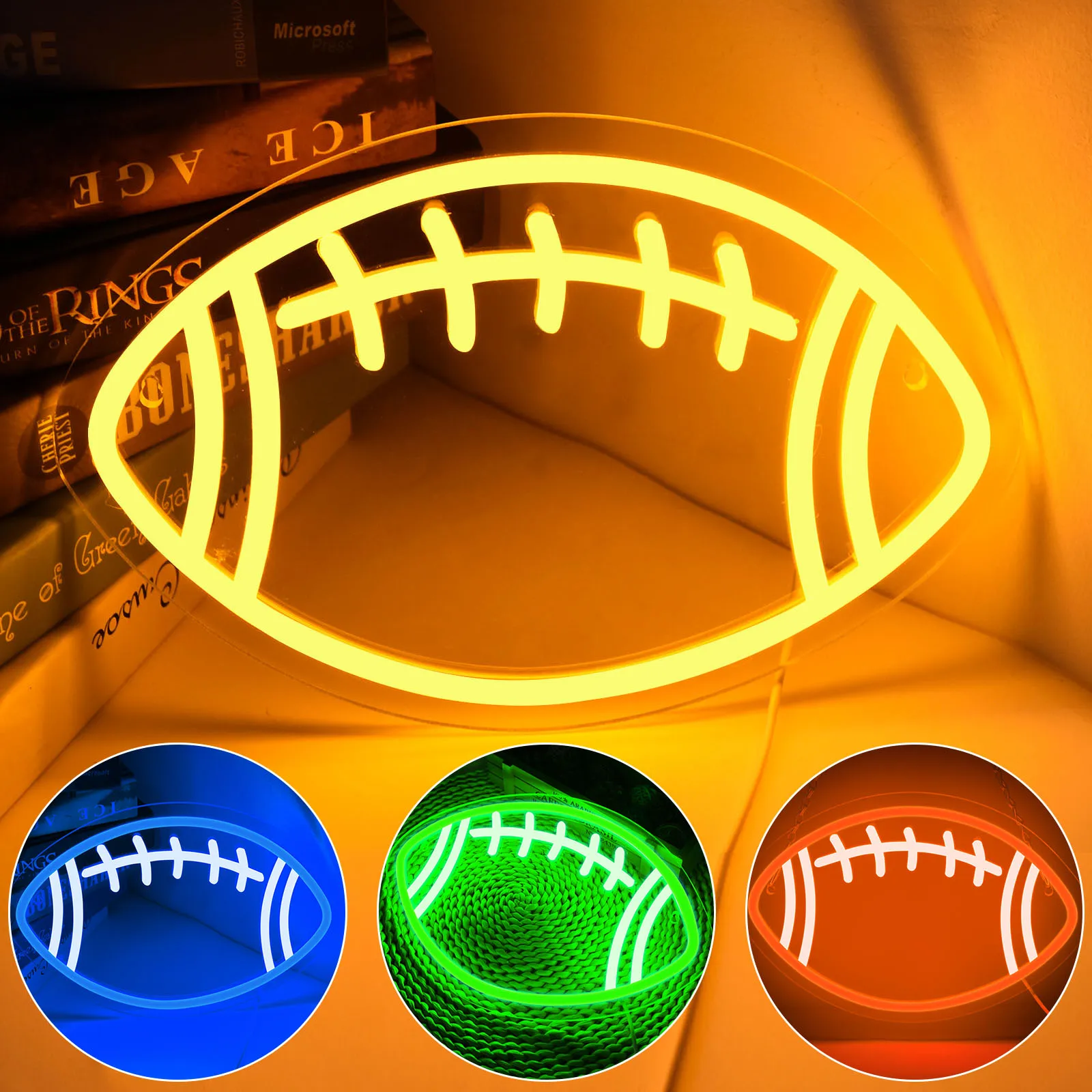 Rugby LED Neon Sign Football Shape Neon Signs for Wall Decor Neon Led Sign Light Up Sign Neon Signs for Kids Teen Boys Room
Rugby LED Neon Sign Football Shape Neon Signs for Wall Decor Neon Led Sign Light Up Sign Neon Signs for Kids Teen Boys Room