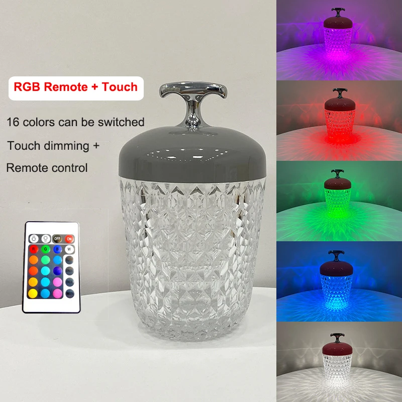 Diamond Crystal Table Lamp 16 Colors Dimmable Portable Night Light Romantic Warm Atmosphere Light Remote For Bedroom Decoration
Diamond Crystal Table Lamp 16 Colors Dimmable Portable Night Light Romantic Warm Atmosphere Light Remote For Bedroom Decoration