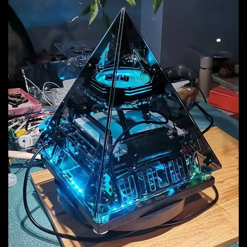 Black Crystal Pyramid Chassis DIY Acrylic Chassis Panoramic Side View E-sports Cool Table Top Chassis
Black Crystal Pyramid Chassis DIY Acrylic Chassis Panoramic Side View E-sports Cool Table Top Chassis