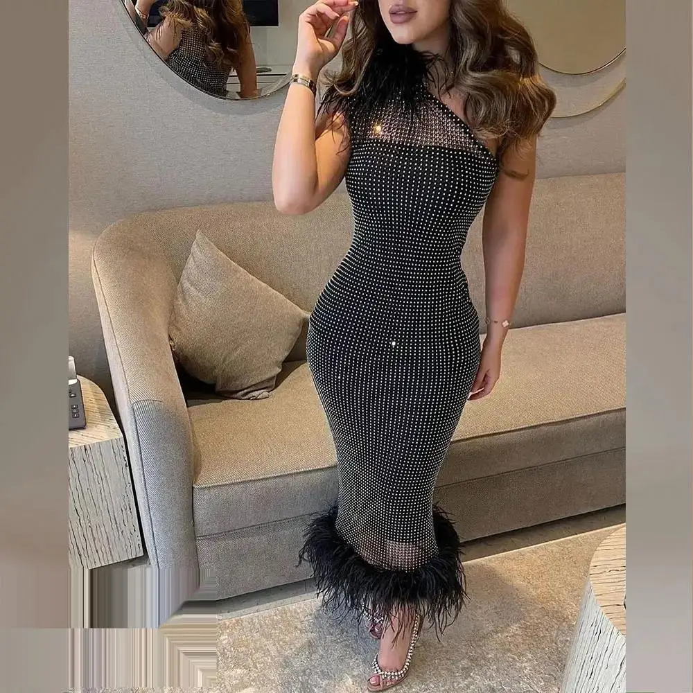 One Shoulder Prom Dress Sleeveless Ankle Length Evening Dress With Summer Women Wedding Party Formal Gowns Arabia
One Shoulder Prom Dress Sleeveless Ankle Length Evening Dress With Summer Women Wedding Party Formal Gowns Arabia