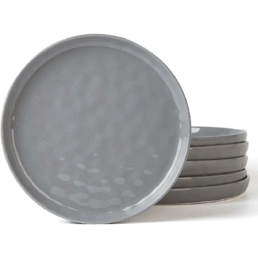 Mars 6 Pieces Salad Plates 8 inch Plate Set Scratch Resistant Stoneware Dinnerware Kitchen Modern Rustic Serving Dishes Dark Gr
Mars 6 Pieces Salad Plates 8 inch Plate Set Scratch Resistant Stoneware Dinnerware Kitchen Modern Rustic Serving Dishes Dark Gr
