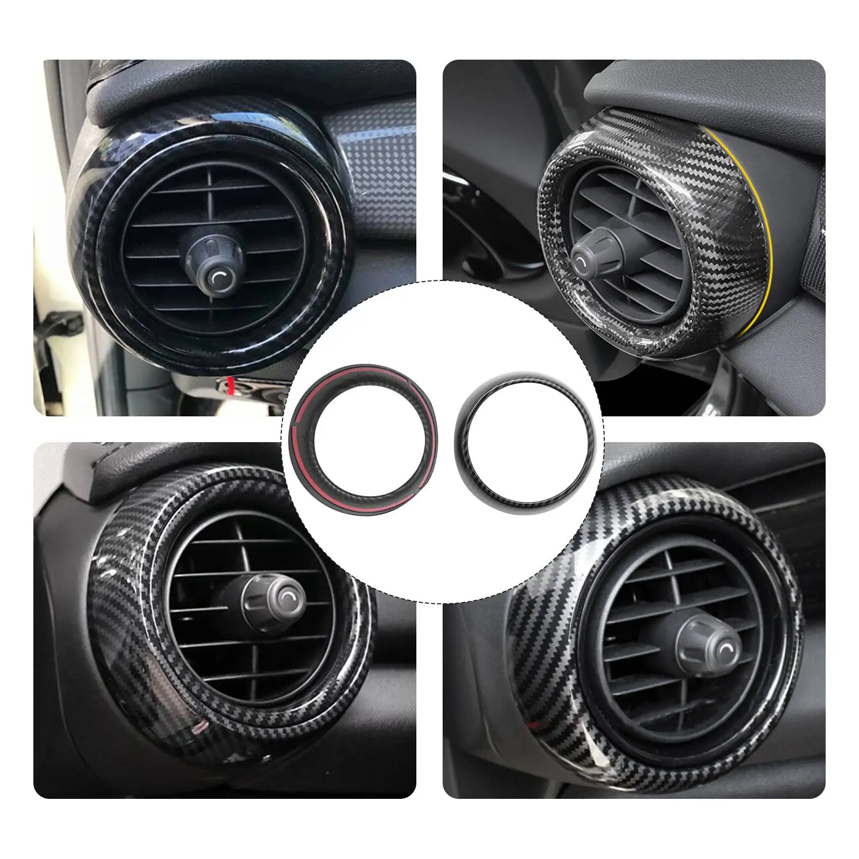 Car Dashboard Side Air Vent Decoration Ring Cover Trim Car Sticker Styling Carbon Fiber Style For Mini Cooper F55 F56 F57
Car Dashboard Side Air Vent Decoration Ring Cover Trim Car Sticker Styling Carbon Fiber Style For Mini Cooper F55 F56 F57