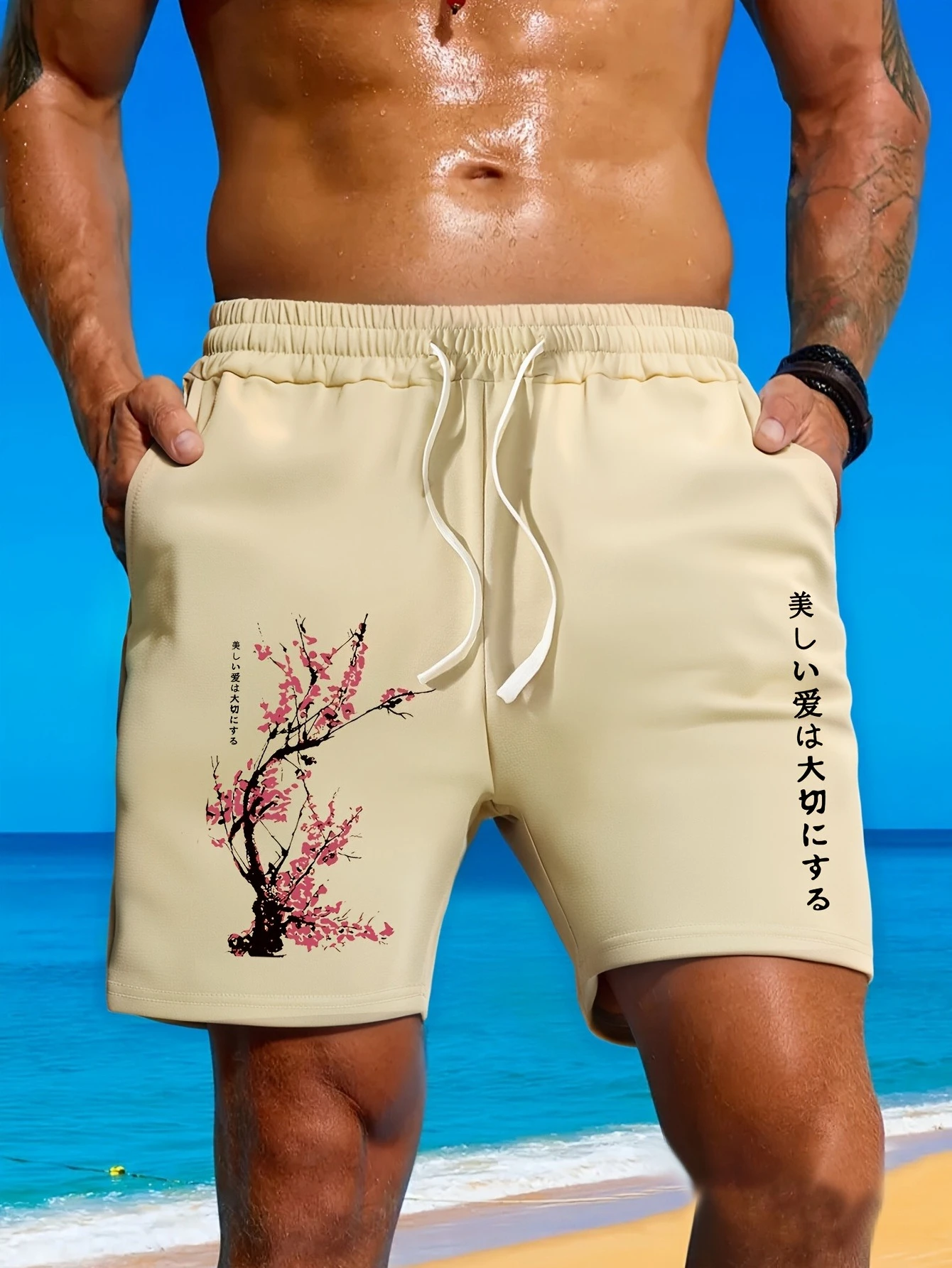 Cherry Blossom Printed Drawstring Waist Shorts, Versatile for Summer Casual Sports, Unisex
Cherry Blossom Printed Drawstring Waist Shorts, Versatile for Summer Casual Sports, Unisex